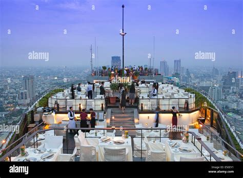 Vertigo Restaurant, Banyan Tree hotel, Bangkok, Thailand Stock Photo ...