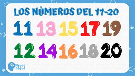 Actividades de NÚMEROS para Niños 🔢👶🏼👧🏼 Aprendemos los números del 11 al 20 - YouTube