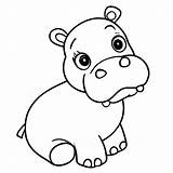 Baby Hippo Coloring Pages  Vrogueco sketch template