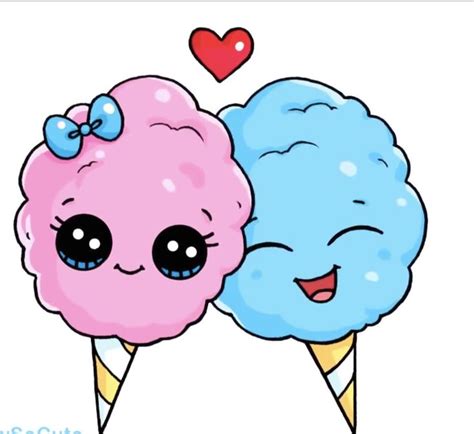 Cotton Candy | Cute doodle art, Cute kawaii drawings, Easy drawings