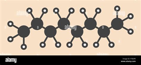 Octane hydrocarbon molecule. Component of petrol (gasoline). Stylized skeletal formula (chemical ...