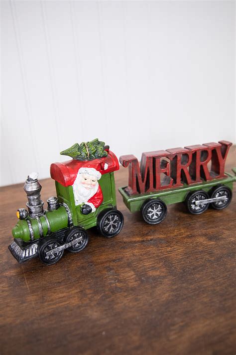 Resin Santa Train - Set of 3 - Decorator's Warehouse