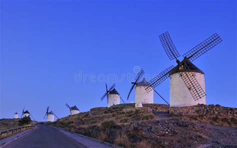 Windmills in Consuegra, Spain. Stock Image - Image of landscape, path: 26035961