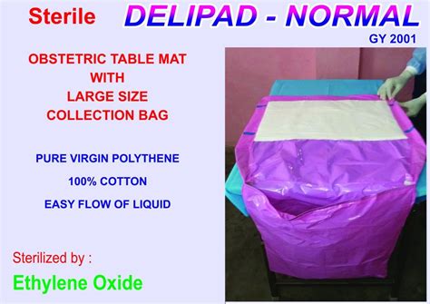 PINK &GREEN Plastic OBSTERIC TABLE MAT WITH COLLECTION BAG, Single, Size: Normal at Rs 140.00 ...