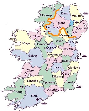 Ireland - Twenty-Six Southern Counties of Ireland