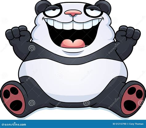 Cartoon Fat Panda Bear Sitting Stock Vector - Illustration of sitting ...