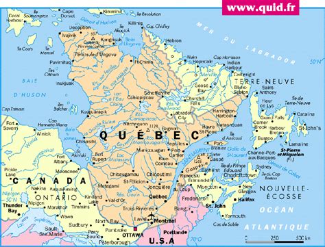 Séjour à Québec – Canada - Arts et Voyages | Carte du québec, Carte canada, Ville de québec