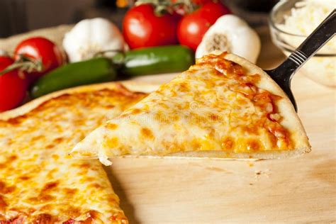 Classic Homemade Italian Cheese Pizza Stock Image - Image of american ...