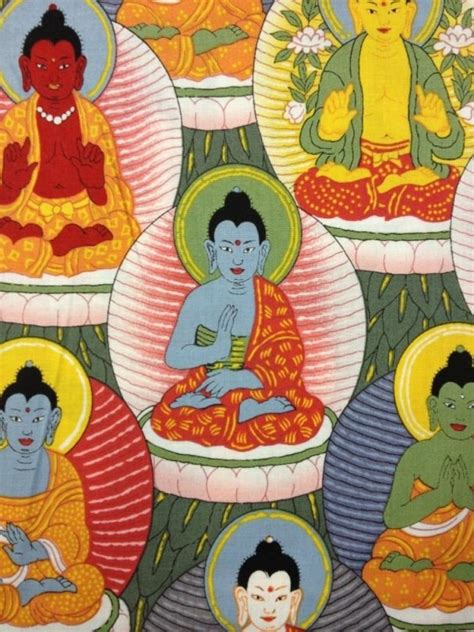 Buddha Zen Asia Alexander Henry Awesome Cotton Fabric Quilting Fabric CR101