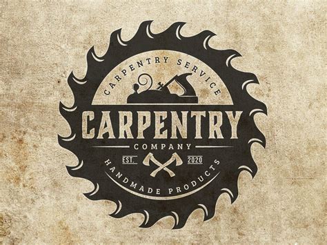 Woodwork and Carpentry Logo Custom Logo Business Logo Design Carpenter Logo Vintage Logo Emblem ...