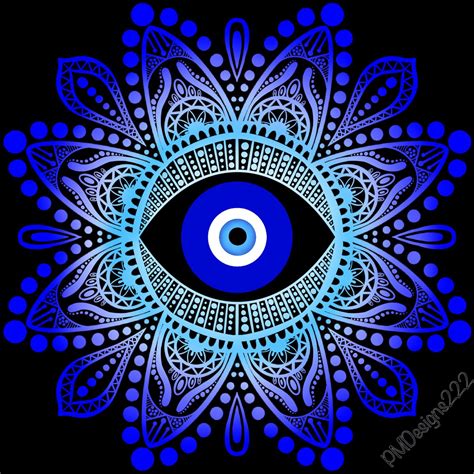 Evil Eye Mandala design - PNG, JPEG - Look for me on Etsy or Redbubble! PMDesigns222 ️ | Evil ...