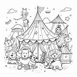 Circus Animals Clipart Coloring Pages sketch template
