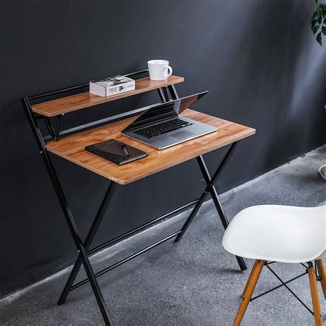 JIWU 2-Style Folding Desk for Small Space, No Assembly Required, Home Corner Desks Simple ...