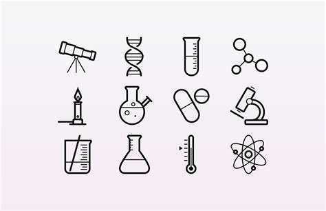 Vector Science Icons — Medialoot