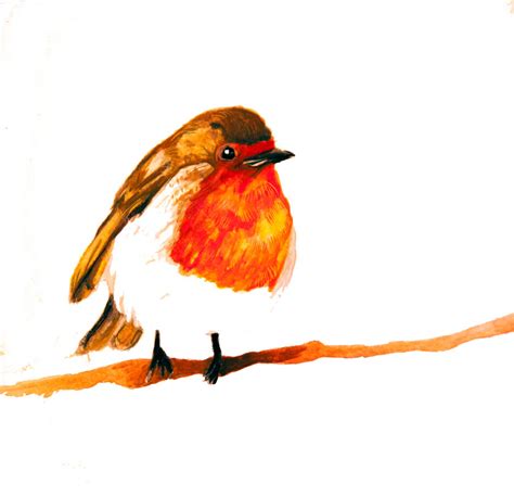 Watercolour Robin by Aerthemis on DeviantArt