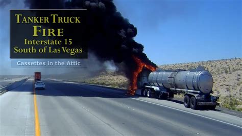 Tanker Truck Fire (I-15 south of Las Vegas) - May 2023 - YouTube