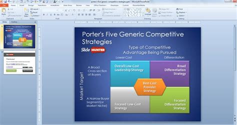 Free Porter's Five Generic Competitive Strategies PowerPoint Template - Free PowerPoint ...