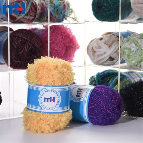 5N/1 Polyester Fancy Feather Fur Yarn For Hand Knitting