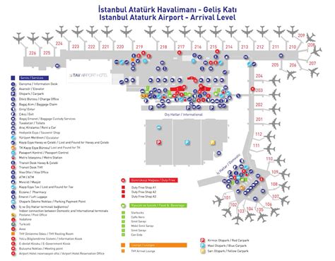 Istanbul Ataturk Airport Terminal Map