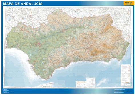 Mapa Andalucia relieve gigante. Mapas grandes para Chile y América | Mapas grandes para Chile y ...