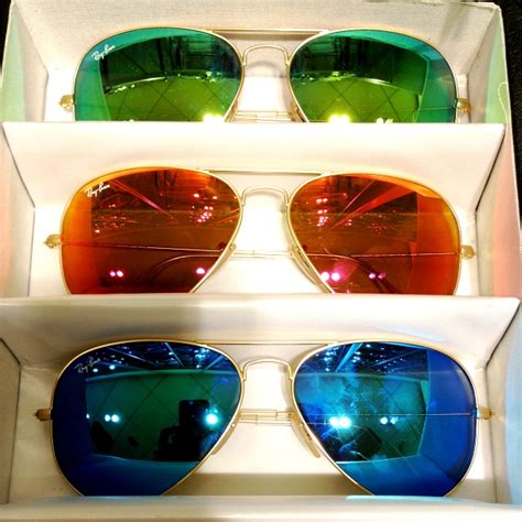 Ray Ban Aviator Colored Sunglasses - Provocative Woman