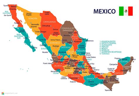 Los 7 mejores mapas de México para imprimir - Etapa Infantil