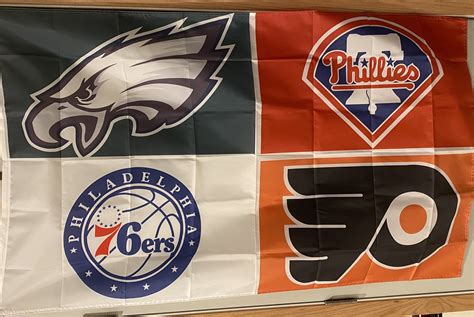 Philadelphia Sports Teams 4 LOGO Flags - Etsy