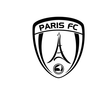 Paris FC Club Logo Symbol Black Ligue 1 Football French Abstract Design Vector Illustration ...