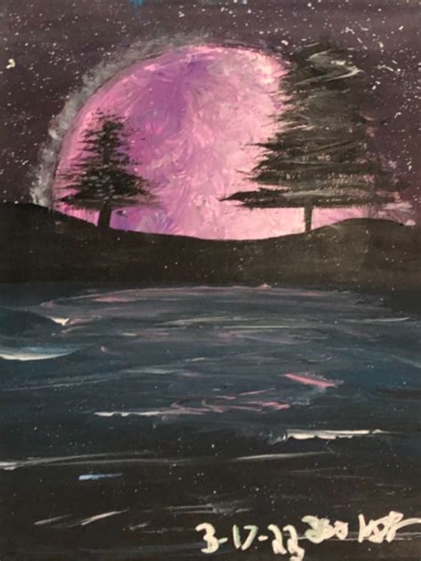 The Purple Moon - 3B's ART - Paintings & Prints, Landscapes & Nature ...