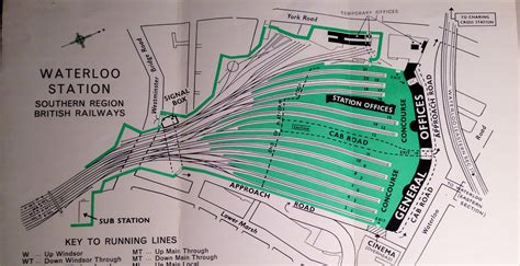 Waterloo Station 1950s map | Waterloo Station | Pinterest | Maps and 1950s