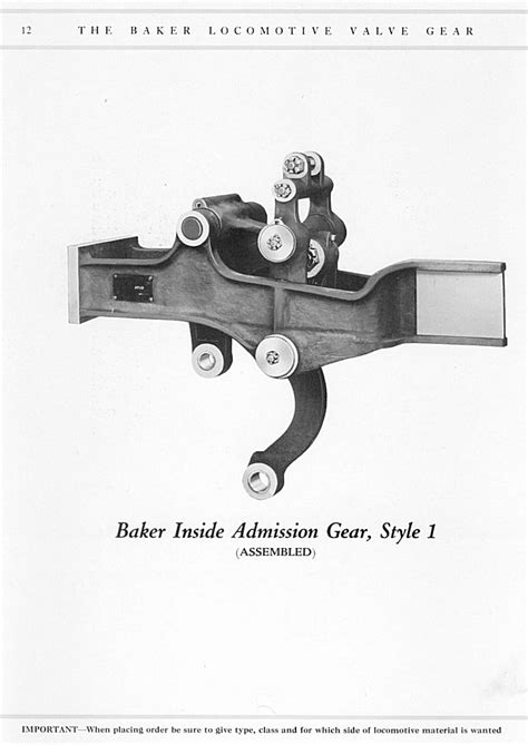 Pilliod Co. Baker Valve Gear Parts Catalog