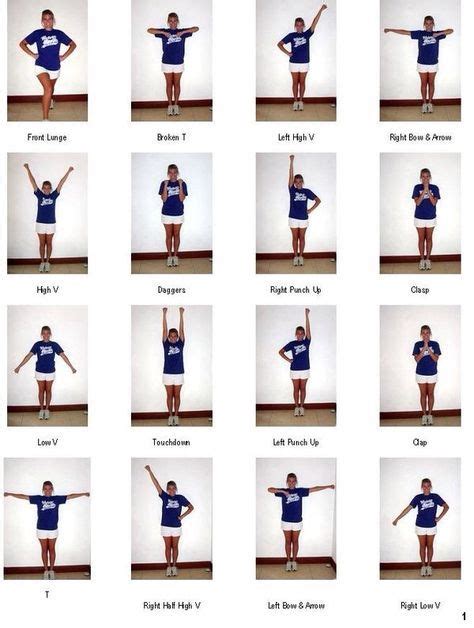 Some cheer positions | Cheer tryouts, Cheer routines, Cheer moves