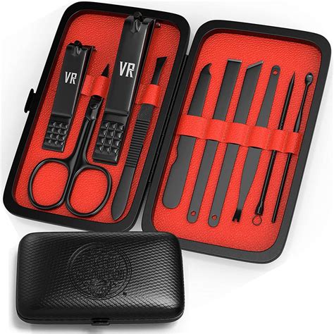 Viking Revolution Manicure Set for Men - Mens Nail Care Kit with Nail Clippers for Professional ...