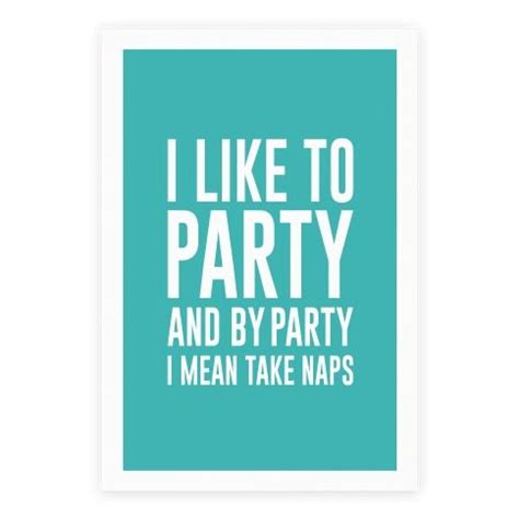 I Like To Party Posters | LookHUMAN | Wellness design, Party poster, Quirky home decor