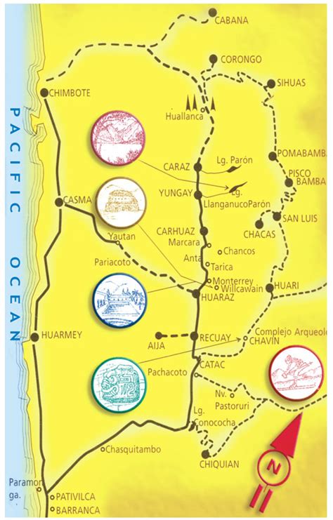 Mapa de Huaraz: Incluye distritos y rutas turísticas