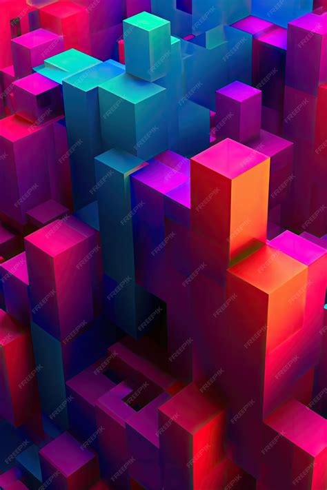 Premium AI Image | A colorful cube wallpaper that says cubes.