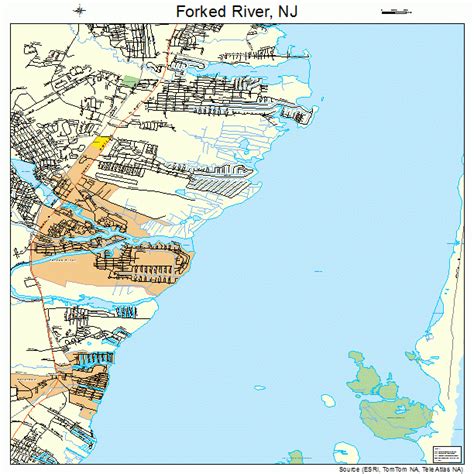 Forked River New Jersey Street Map 3424180