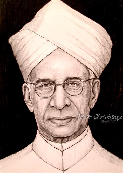 Sarvepalli Radhakrishnan Pencil Sketch, Drawing, Realistic Art