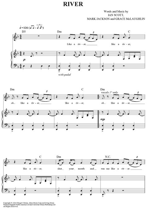 River | Sheet music, Bishop briggs, Digital sheet music