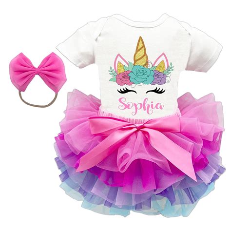 Amazon.com: Personalized Baby Girl Unicron outfit Girl unicorn birthday ...