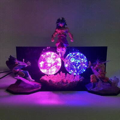 DRAGON BALL Z Goku Vegeta VS Broly LED Light Lamp Figure Model Toy Desk ...