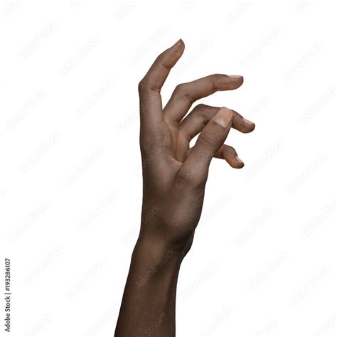 African american black hand gesture isolated on white background Stock ...