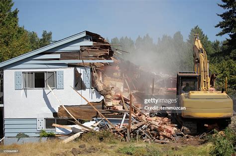 House Being Bulldozed In Vancouver High-Res Stock Photo - Getty Images