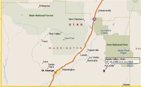 Apple Valley, Utah Map 2