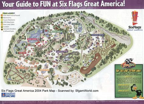 Six Flags Great America Map - Six Flags Great America • mappery