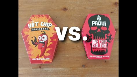 Challenge Chewsday - Paqui 1 Chip Challenge VS Hot Chip Challenge - YouTube