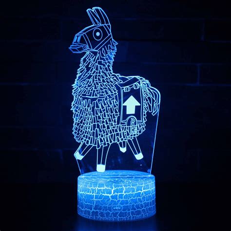 Fortnite Llama 3D Visuelle Lampe LED Schalfzimmer Lampen Night Light Skulptur Lichter Für Kinder ...