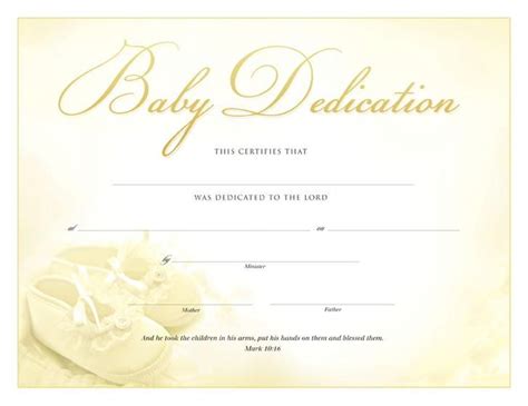 18+ Baby Dedication Certificate Template Free Download