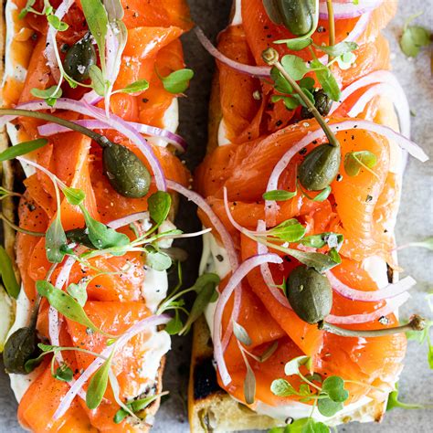 Open Smoked Salmon Sandwich with Whipped Goat's Cheese - Simply Delicious