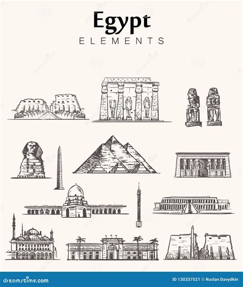 Ancient Egypt Architecture Drawing